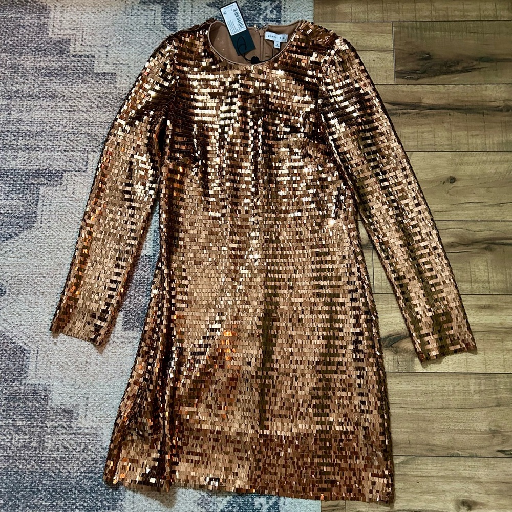 Gianni Bini Copper Sequin Dress